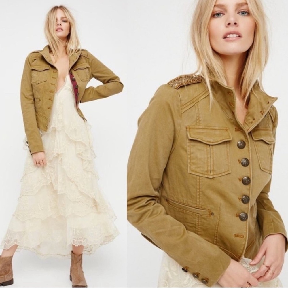 Free People Military Style Jacket